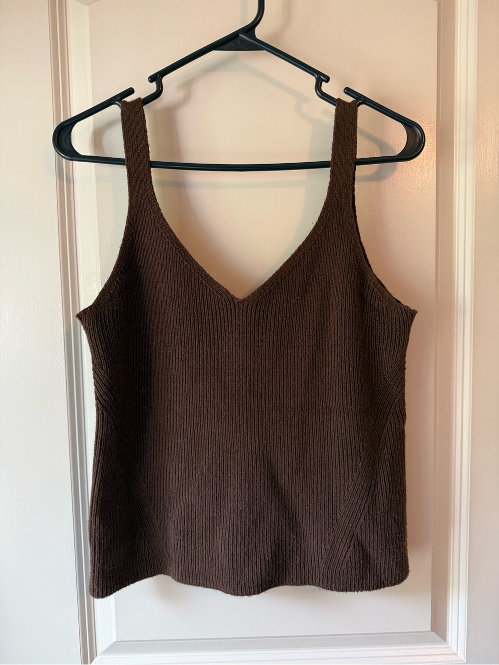 Old Navy Chocolate Brown V-Neck Knit Tank